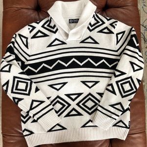 White and black Chaps sweater
